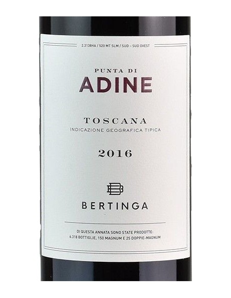 Bertinga - Punta di Adine Toscana 2016 - Varmax Liquor Pantry