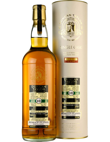 Whisky - Peated Single Cask Scotch Whisky 'Benriach' 2011 10 Years (700 ml. astuccio in metallo) - Duncan Taylor - Duncan Taylor