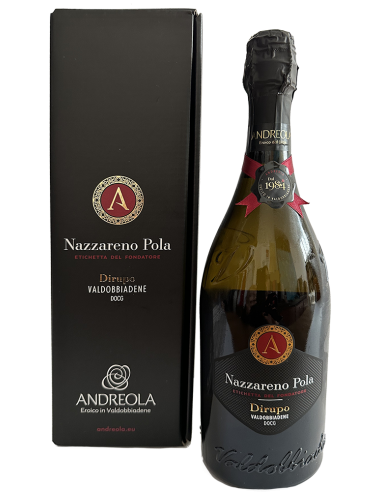 Prosecco Valdobbiadene DOCG Nazareno Pola Etichetta del Fondatore Dirupo Extra Dry  2022 (750 ml. gift box) Andreola Andreola - 